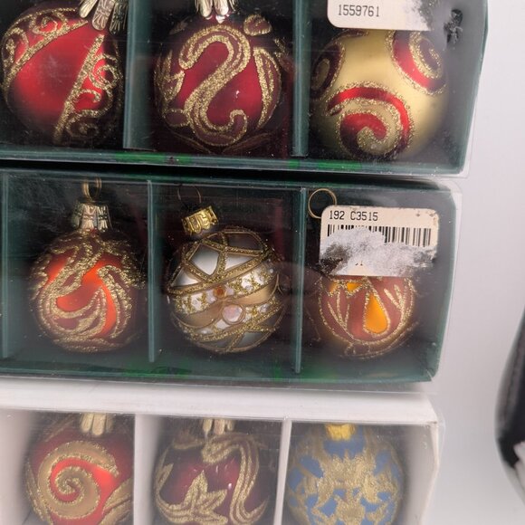 🎄 Set of 18 Vintage-Style Glass Ornaments - Card holders - Kurt Adler - Picture 4 of 12